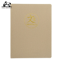 Carpeta de Bienvenida para Huéspedes Cinco Estrellas, Personalizable, de Cuero PU, con 2/3/4 Anillas, A5/A4, Cubierta para Menú, Perforada, para Uso en Hostelería, Colores Personalizados