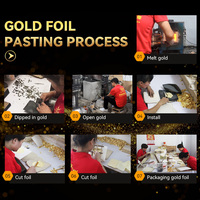 Feuilles d'or de haute qualité à prix de gros, feuilles d'or 24 carats pour la décoration, vente en gros