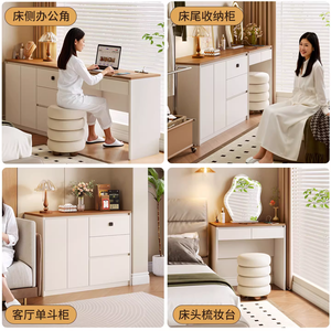 Coiffeuse combinée avec rangement et verrouillage par empreinte digitale, meuble multifonctionnel pour chambre à coucher - Product Image 4