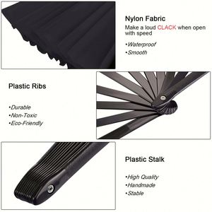 Wholesale Customised Ute Portable Folding Bamboo <b>Hand</b> <b>Fan</b> Painted Wooden Kongfu Style with Flower Design and Pouch - Product Image 4