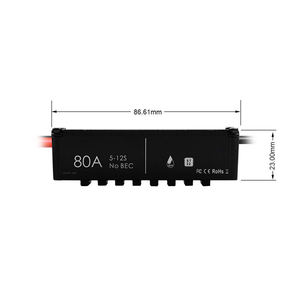 80A 5-14S Waterproof Plastic Brushless ESC Speed <b>Controller</b> For RC Drone <b>Boat</b> Water Skis Marine Model Motor Spare Components - Product Image 5