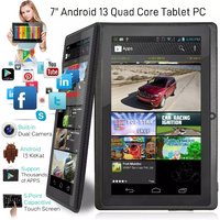 Nouvelle tablette pour enfants Q88 7 pouces Android 13 Quad Core 1,5 GHz 4 Go de RAM 64 Go de ROM Écran HD pour l'éducation et les jeux