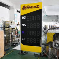 Panneau publicitaire LED personnalisé pour station-service extérieure, totem d'affichage des prix du carburant pour l'image de marque des stations-service
