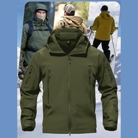 Veste coupe-vent imperméable pour homme, softshell, à capuche, pour le camping, la randonnée, le sport, les activités de plein air, chaude, respirante, veste hardshell pour l'hiver