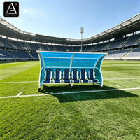 Banc de Reserves Intelligent pour 6 Personnes, Abri Portable pour Équipe de Football, Idéal pour les Terrains de Football