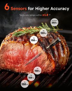 New Arrival Digital Screen Bluetooth Wireless Meat <b>Thermometers</b> Household Kitchen Oven Food <b>Thermometer</b> With Both Probe - Product Image 2