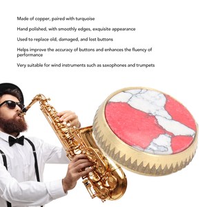 5 boutons <span class=keywords><strong>de</strong></span> clavier <span class=keywords><strong>de</strong></span> saxophone en cuivre turquoise, boutons <span class=keywords><strong>de</strong></span> valve <span class=keywords><strong>de</strong></span> <span class=keywords><strong>trompette</strong></span> exquis pour instrument à vent - Product Image 3