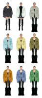 Veste d'hiver décontractée en coton rembourré Manteau bouffant à manches longues et à côtes larges en polyester tissé OEM imperméable