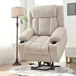Sillón Reclinable Eléctrico Giratorio de Tela de Alta Calidad para <span class=keywords><strong>Cine</strong></span> <span class=keywords><strong>en</strong></span> <span class=keywords><strong>Casa</strong></span> con Portavasos - Product Image 1