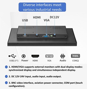 Moniteur portable 16,1 <span class=keywords><strong>pouces</strong></span> 1080P avec port arrière pour ordinateur portable/<span class=keywords><strong>Macbook</strong></span>, HD-MI USB-C, cadre industriel - Product Image 4