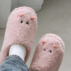 Damen Warme Hausschuhe mit Rutschfester Geräuschloser Sohle Memory-Schaum-Einlegesohle Flauschige Ohrenverzierte <span class=keywords><strong>Monster</strong></span>-Hausschuhe - Product Image 3