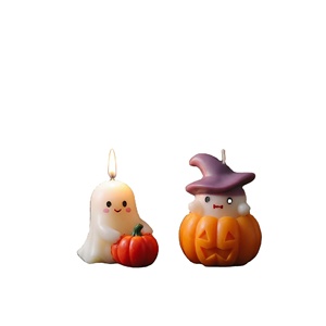 Halloween Cute Ghost Pumpkin Scented <b>Candle</b> Set Handmade Soy Wax Decorative <b>Candles</b> for Home Party Halloween Decoration Gifts - Product Image 2