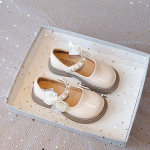 2026 New Fashion Girls Princess Shoes Pearl Leather Shoes 2025 Spring <b>Kids</b> Dress Shoes - Product Image 5