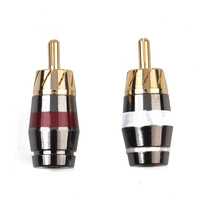 Connecteur RCA plaqué or haut de gamme personnalisé, prise RCA mâle femelle en métal, ligne de Signal Audio Audiophile, prise Rca Lotus