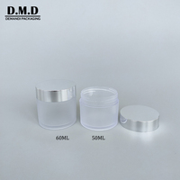 Kustom logo 3ml 5 ml 10 gram 25 15 ml 20 buram 30gram 1oz 2 oz 60ml wadah plastik bubuk akrilik dengan tutup perak
