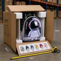 Sac à dos de transport pour animaux Astronaut avec fenêtre panoramique en tissu Oxford respirant et léger, capacité 6kg/7.5kg, pour chat et chien, voyage 9