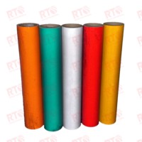 3100 3200 3300 Autoadhesivo Grado comercial Cuentas de vidrio Reflector Adhesivo Vinilo Adhesivo Rollo Material Reflectante Shheting