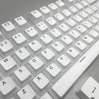 Personalized Translucent Spanish Keycaps ABS Material OEM Profile Doubleshot Process Mechanical Keyboard Keycaps