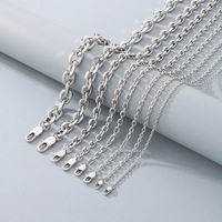 Ensemble de bijoux personnalisables en chaînes fines plaquées or 18 carats, collier en acier inoxydable argenté à maillons câblés pour femmes, vente en gros