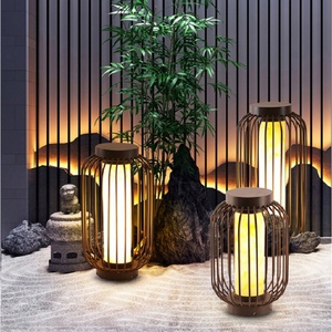 Lámpara Solar LED de Jardín con Diseño de Jaula de Pájaro, Estilo Chinoiserie Moderno, Impermeable, de Aluminio, con Clasificación IP65, para Patio, Jardín, Oficina, Casa - Product Image 1