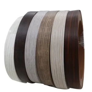 Furniture Accessories 0.4mm-3mm Wooden Grain Solid Color Acrylic ABS PVC Furniture Edge Banding Tapes