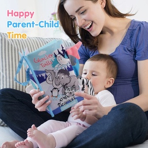 Livre en tissu doux lavable pour bébé, éducation Montessori, livre en tissu à queues d'animaux variées, jouet pour le développement sensoriel précoce des nourrissons - Product Image 4