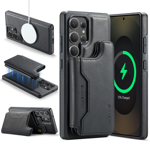 S25 Ultra étui en cuir de luxe magnétique détachable 2 en 1 RFID portefeuille porte-<span class=keywords><strong>carte</strong></span> couverture de téléphone portable pour Samsung Galaxy S25 Ultra - Product Image 1