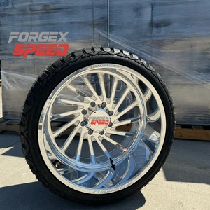 Jante Forgée Forgex <span class=keywords><strong>CREDO</strong></span> Polie à Lèvre Profonde Chrome Forgée en Alliage pour Camion Ford Silverado1500 2500 3500 Ram 8x165.1 8x180 - Product Image 2