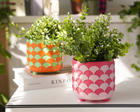 Drôle coloré perle sauge 5 pouces fleurs succulentes jardinières petits Pots de plantes d'intérieur avec drainage