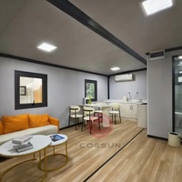 Cogsun Maisonnette Préfabriquée Détachable de 20 pieds, Kit de Structure en Acier pour Conteneur Modulaire à Toit Triangulaire, à Vendre