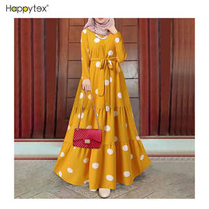 Venta al por mayor fiesta islámica musulmana manga larga madre e <span class=keywords><strong>hija</strong></span> vestido de noche musulmán para exteriores con hermosa impresión - Product Image 1