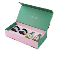Boîtes cadeaux rigides en carton personnalisées de luxe à bas prix pour bouteilles de miel de 500 ml, emballage avec gaufrage et logo personnalisé
