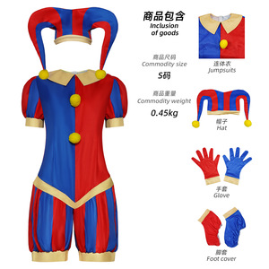 Traje de Payaso de Circo Mágico con Números de <span class=keywords><strong>Dibujos</strong></span> Animados Pomni para Niñas, Ideal para Fiestas de Disfraces y Halloween - Product Image 4
