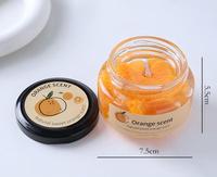 Simulatie Fruit Glazen Pot Geurkaars Sojawas Fruitgeur Huisdiffusie Aromatherapie Kaars Bruiloftcadeau