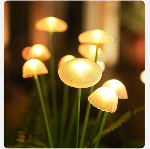 Décorations solaires LED en plastique étanches IP65 en forme <span class=keywords><strong>de</strong></span> champignons et méduses oscillants pour jardin, camping, Halloween, Noël - Product Image 5