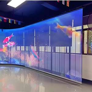 Pantalla LED <span class=keywords><strong>de</strong></span> interior flexible <span class=keywords><strong>de</strong></span> alta digital Pantalla LED <span class=keywords><strong>de</strong></span> panel <span class=keywords><strong>de</strong></span> ventana transparente <span class=keywords><strong>en</strong></span> pared <span class=keywords><strong>de</strong></span> <span class=keywords><strong>vidrio</strong></span> para publicidad 3D interior - Product Image 4