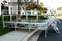 Système de scène en aluminium conforme à la norme EU EN1090, avec bordure anti-dérapante, pour danseurs, compétitions de haute intensité, spectacles en direct