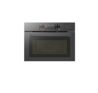 Four micro-ondes multifonction compact de 45cm de haut avec four à vapeur, grill et friteuse à air 4 en 1