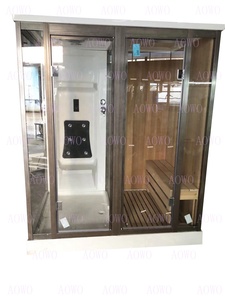 Cabina Sauna Economica Commerciale per 2 Persone, Combinazione Sauna Secca e <span class=keywords><strong>Doccia</strong></span> a Vapore, <span class=keywords><strong>Doccia</strong></span> <span class=keywords><strong>Turca</strong></span> - Product Image 3