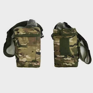 Durable Tactical Hunting <b>Water</b> Bottle <b>Carrier</b> 2L CP Pattern Nylon Pouch with Shoulder Strap for Outdoor <b>Camping</b> & Travel - Product Image 5