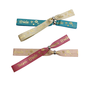맞춤형 축제 행사 리본 패브릭 손목 밴드, 맞춤형 이벤트 팔찌 - Product Image 3