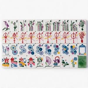 Set di Lusso di Tessere Mahjong Americane a 3 Strati, Tessere Verde Giada, Eleganti e Durevoli per Giochi di Intrattenimento - Product Image 2