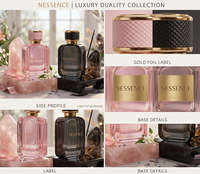 Flacon de parfum carré en verre personnalisable en gros 50 ml avec bouteille pulvérisatrice à baïonnette sérigraphiée vide