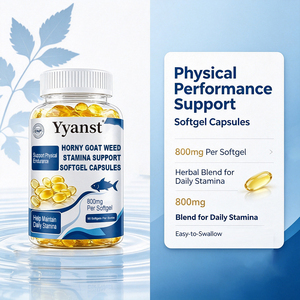 Complément alimentaire naturel à base d'herbe cornée de chèvre (Horny Goat Weed) pour la vitalité et l'endurance physique, 800 mg, 90 gélules, pour hommes adultes, bien-être quotidien - Product Image 2