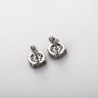 Boucles d'oreilles tendance en laiton et zircon, motif floral, micro-pavé, entièrement ornées de strass, bijoux d'oreille ronds, vente en gros pour femmes
