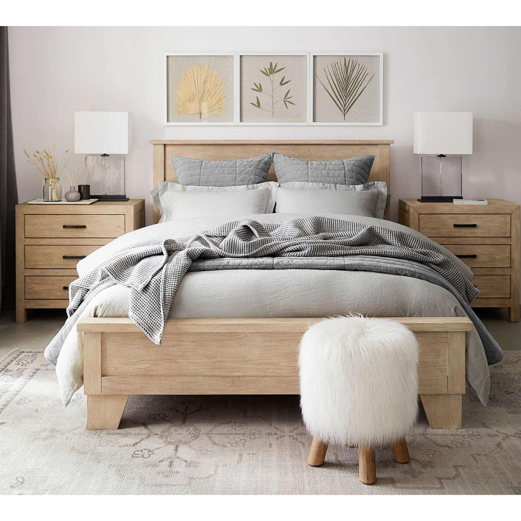 Modern solid wood custom bed side 3 drawer bedside cabinet table wooden nightstands for bedroom