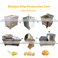 Nieuwe 200Kg Bananencassave Zoete Aardappel Weegbree Chips Lijn Chips Maken Machine Groentefruit Fabriek