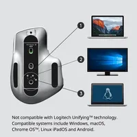 Souris sans fil 8000 DPI ultra-précise, clic silencieux, ergonomique, rechargeable USB-C, compatible ordinateur portable et PC de bureau