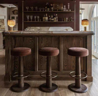 Tabourets de bar commerciaux en bois massif, style Mid-Century Modern, minimalistes, écologiques, à pieds hauts, créatifs, meubles de luxe pour salon