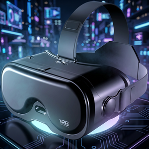 Casque de réalité virtuelle VRG en plastique noir, design moderne, portable, produit électronique promotionnel - Product Image 4